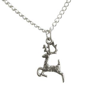 Tiny Christmas reindeer necklace  2081